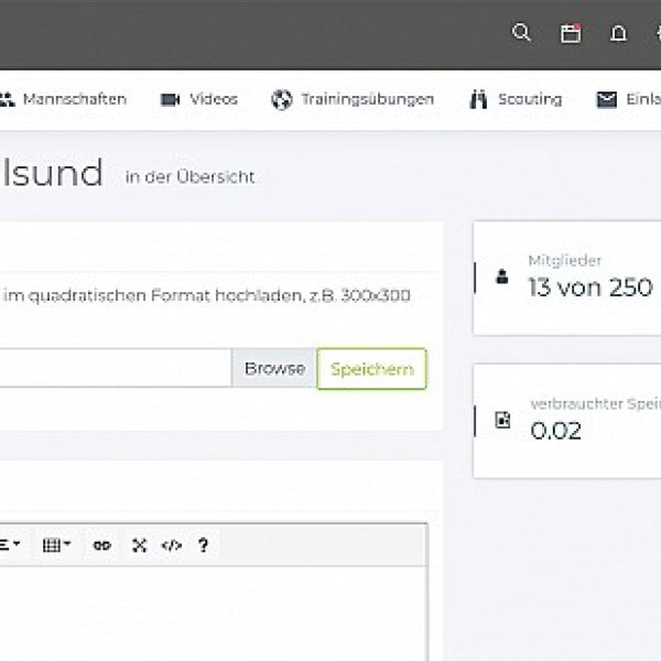 Vereinslogo hochladen - so geht es